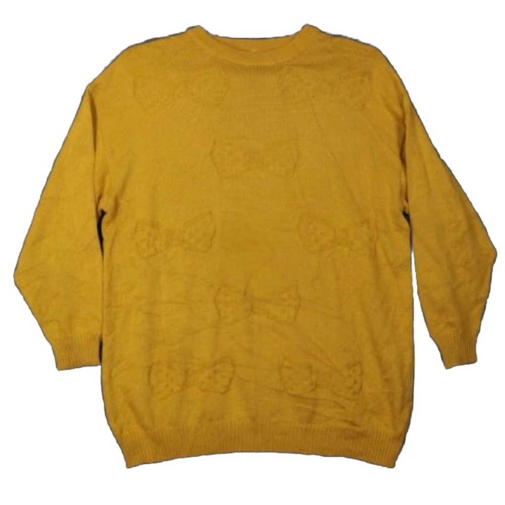 Cache Cache Textured Pullover Crew neck Sweater Sz‎ 1 Mustard Jumper
Ribbed Hem